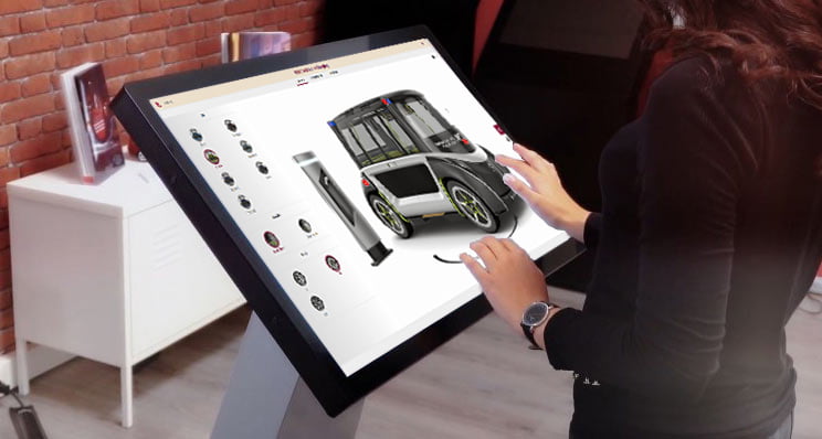 A kiosk 3D configurator